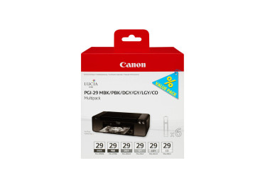 CANON PGI-29 pack 6 couleurs MBK PBK DGY GY LGY CO