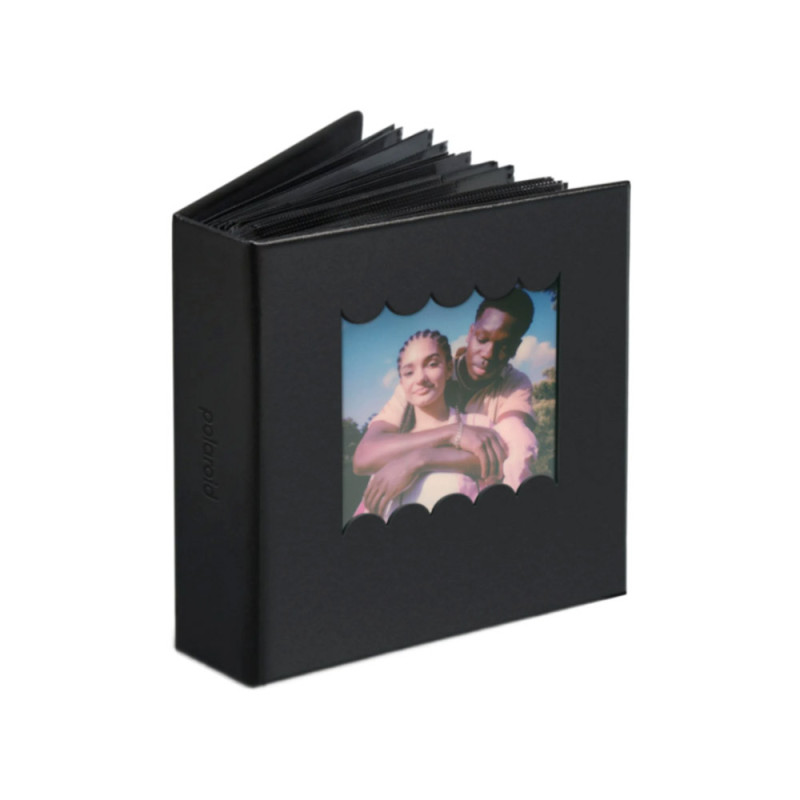 POLAROID ALBUM PHOTO SMALL SCALLOPED NOIR