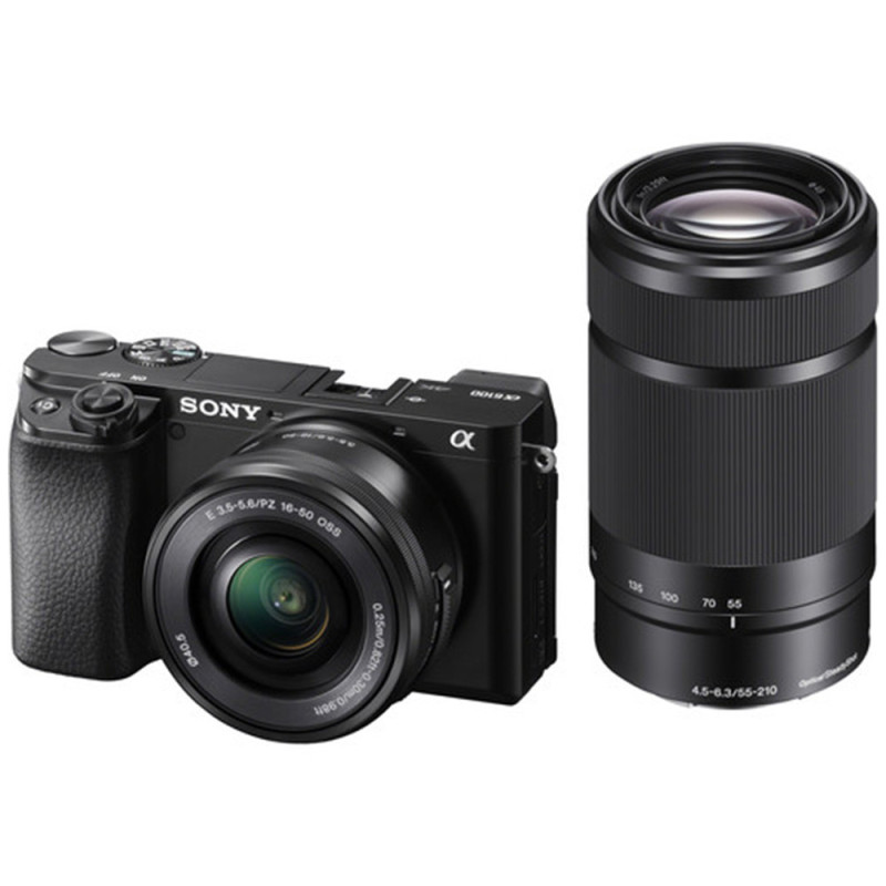 SONY ALPHA 6100 Noir + E 16-50 mm f/3,5-5,6 OSS II PZ + E 55- 210 mm f/4,5-6,3