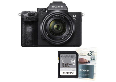 SONY ALPHA 7 III + FE 28-70 mm f/3,5-5,6 OSS + SD 64Go V30 + Extension de garantie +3 ans Sony