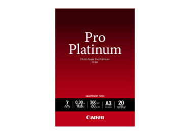 CANON PT-101 papier PHOTO PRO PLATINIUM 300 gr/m² format A3 (297x420) pochette 20 feuilles