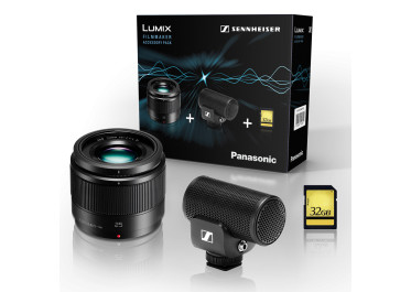 PANASONIC LUMIX 25 mm f/1,7 + Micro Sennheiser MKE 200 + SD 32Go