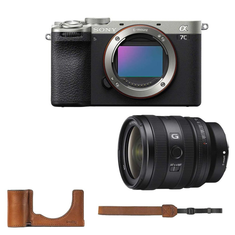 SONY ALPHA 7C II Silver/Noir + FE 24-50 mm f/2,8 G + Étui Smallrig 5015