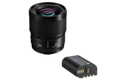 PANASONIC LUMIX PACK Optique L 85 mm f/1,8 S + Batterie DMW-BLK22