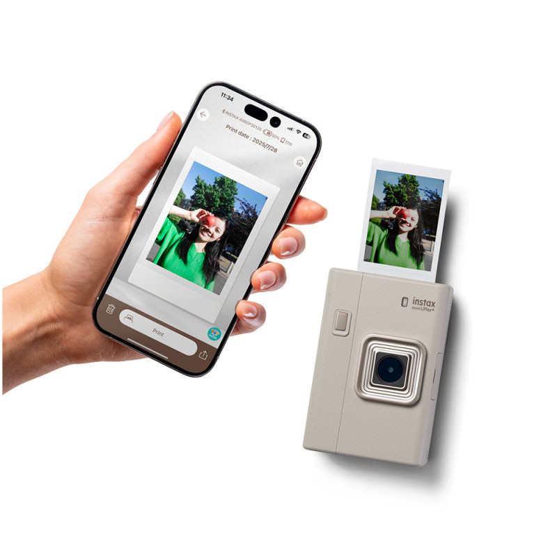 Fujifilm instax mini LiPlay+ Beige Sand  : Appareil photo instantané hybride