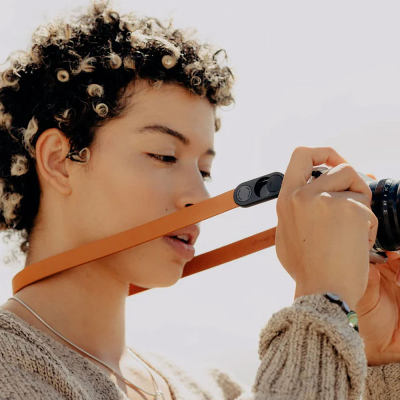 PEAK DESIGN FORM LEATHER CAMERA STRAP NECK AMBRE