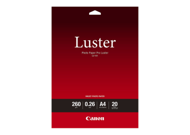CANON LU-101 papier PHOTO lustré format A4 pochette 20 feuilles