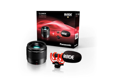 PANASONIC LUMIX PACK Optique 25 mm f/1,7 + Micro RODE VIDEOMIC GO II