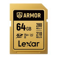 LEXAR SDXC PRO GOLD SERIES ARMOR UHS-II 64GB V60