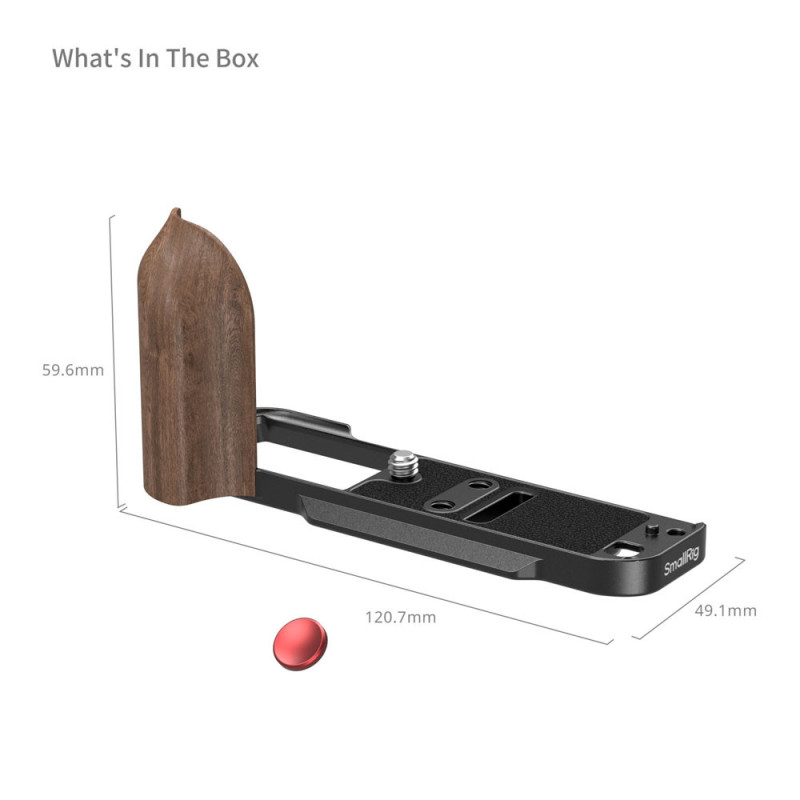 SMALLRIG 5666 L-SHAPED MOUNT PLATE WOODEN POUR X-T30/X-T30 II/ X-T30 III  NOIR
