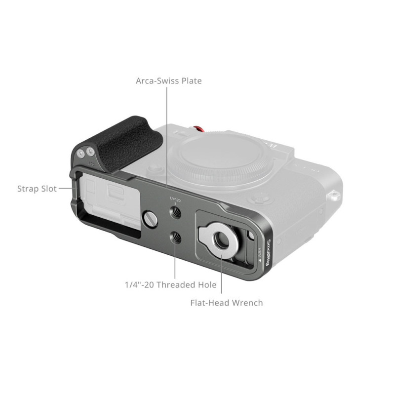 SMALLRIG 5665 L-SHAPED MOUNT PLATE POUR X-T30/X-T30 II/ X-T30 III CHARCOAL