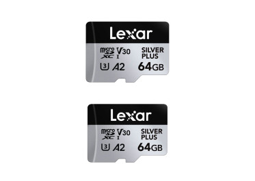 LEXAR MICRO SDXC SILVER PLUS UHS-1 64GB V30 2PACK