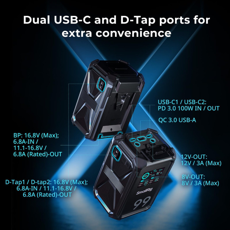 SmallRig 4984 Batterie V-Mount X-Touch X99 – Batterie pro intelligente