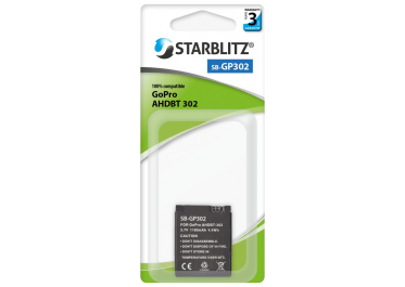 STARBLITZ Batterie compatible GoPro AHDBT-302