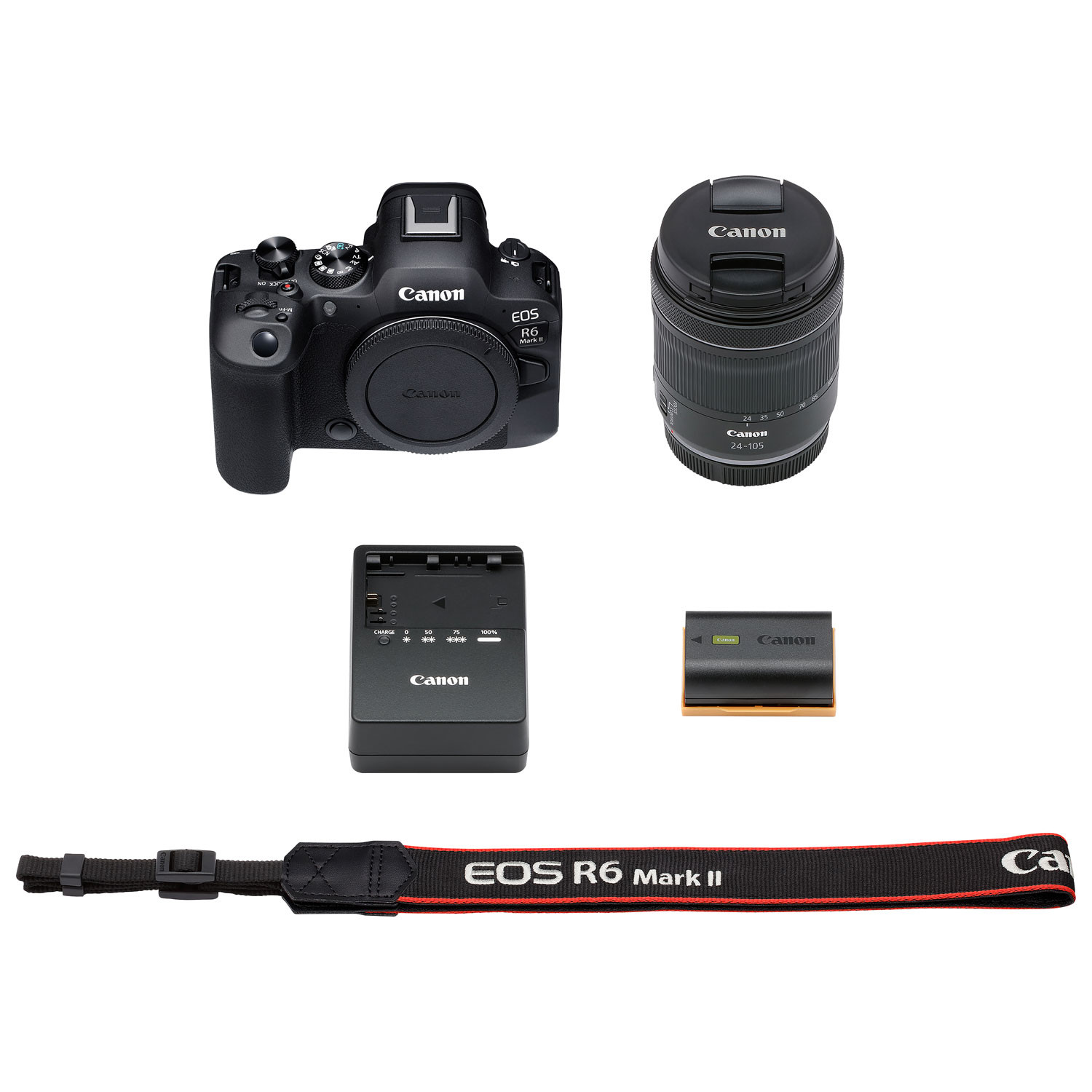 CANON EOS R6 Mark II + RF 24-105 mm : Hybride 24,2 MP et vidéo 4K 60p