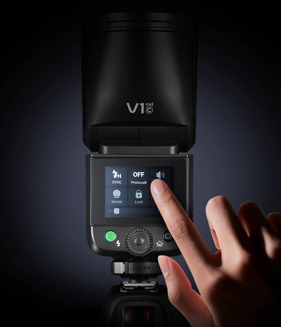 Godox V1 Mid OM - Flash cobra compact TTL pour Olympus et OM System