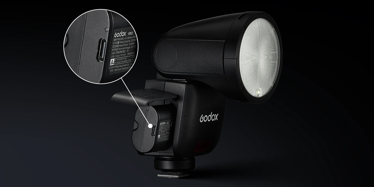 Godox V1 Mid OM - Flash cobra compact TTL pour Olympus et OM System