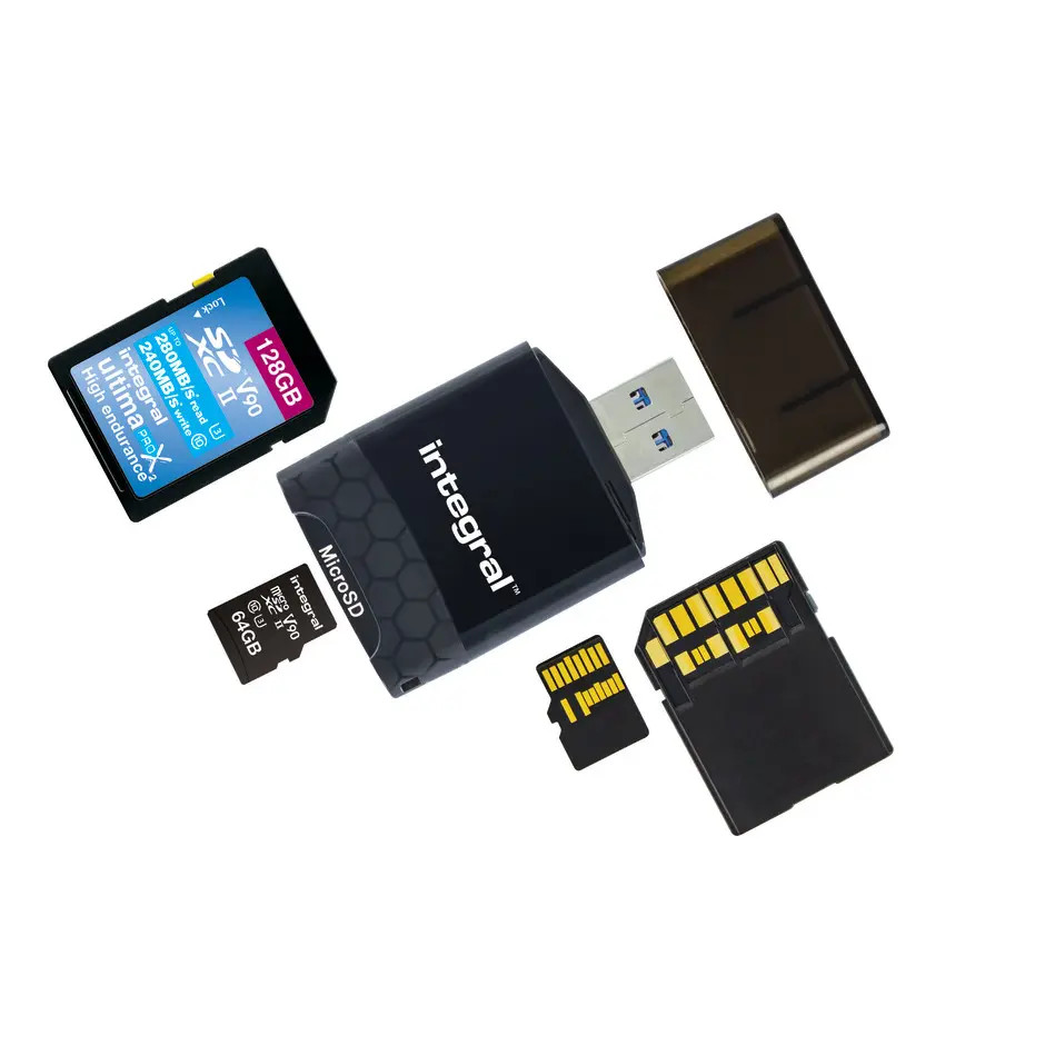 Lecteur de cartes UHS-II Integral 2en1 - Compatible SD et microSD