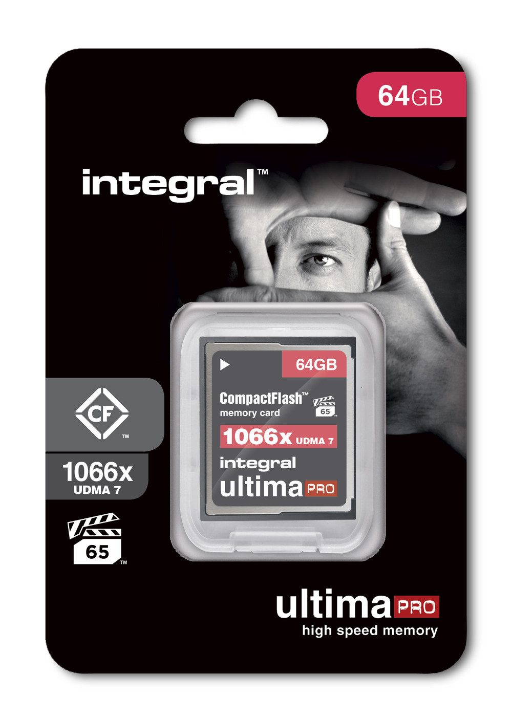 Carte mémoire Integral 64 Go 1066x VPG-65 pour professionnels
