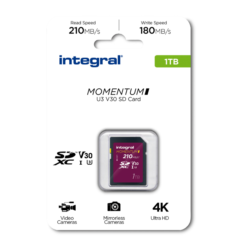 Carte SD Integral Momentum I 1 To - 210/180 Mo/s V30 A2 - Camara.net