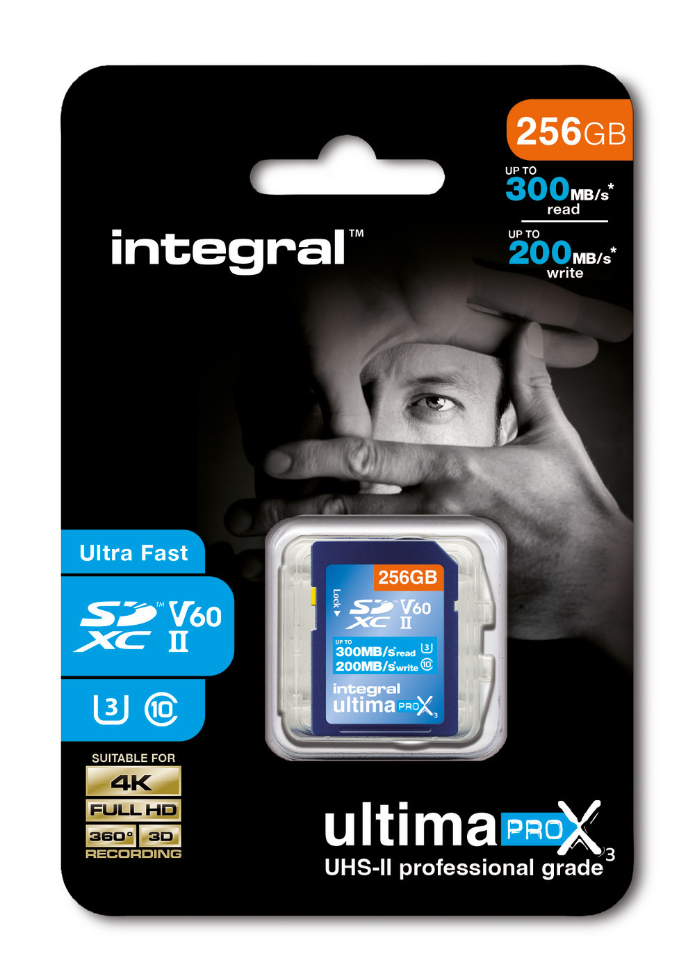Carte mémoire Integral Ultima Pro X3 256Go UHS-II V90 300/200 Mo/s
