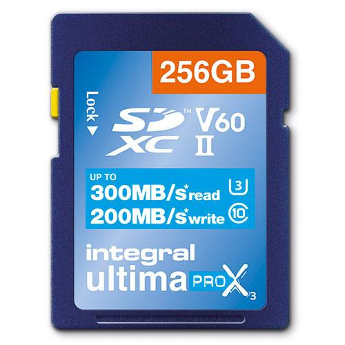 INTEGRAL SD ULTIMA PRO X3 256GO UHS-II U3 V90 300/200
