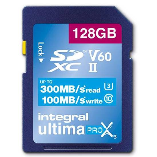 Carte mémoire Integral Ultima Pro X3 128Go UHS-II V90 300/100 Mo/s