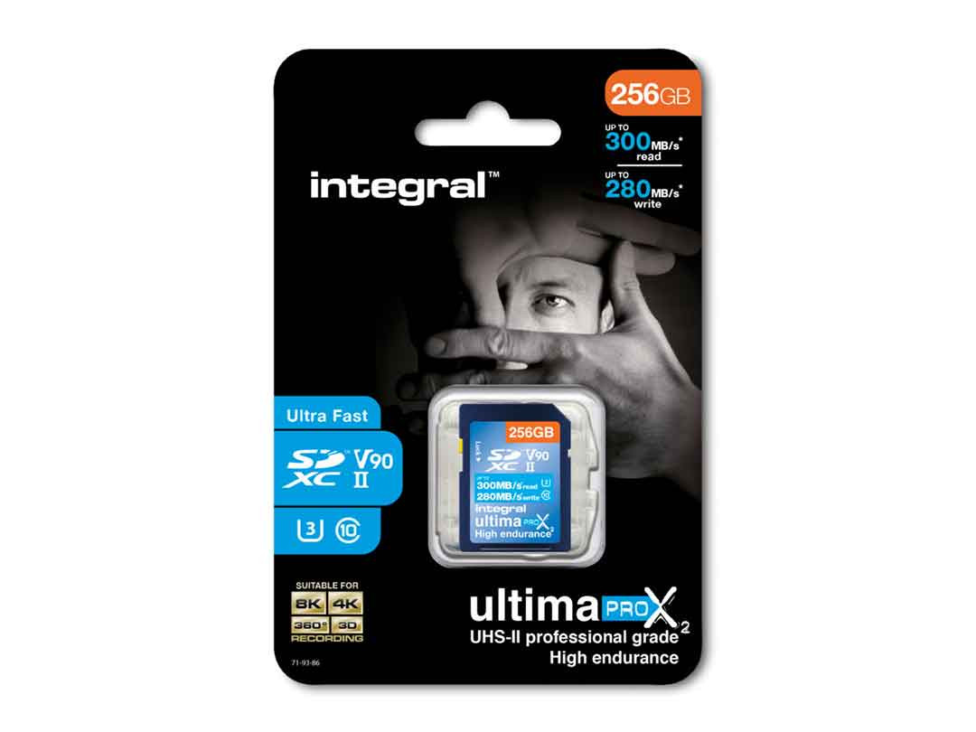 Carte mémoire Integral Ultima Pro X2 256Go - UHS-II V90 300/280 Mo/s