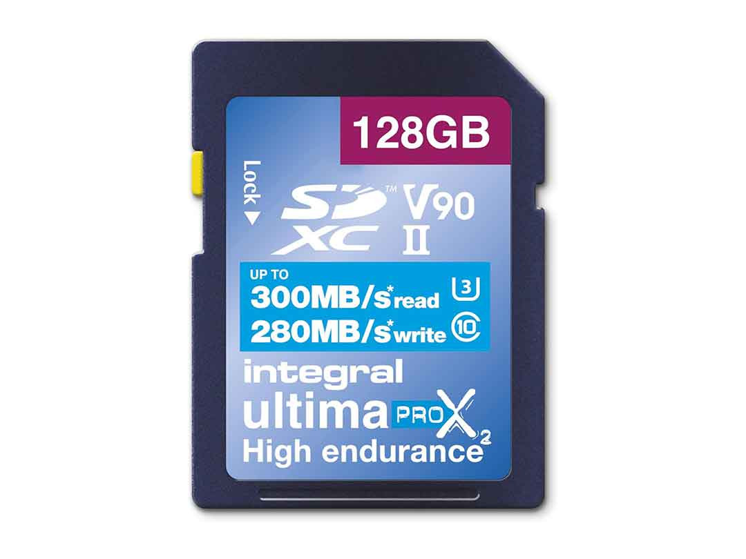 Carte mémoire Integral Ultima Pro X2 128 Go - 300/280 Mo/s UHS-II V90
