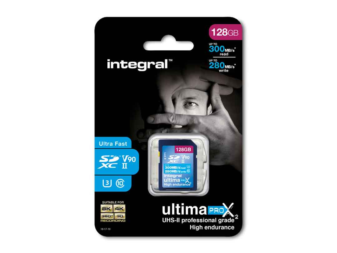 Carte mémoire Integral Ultima Pro X2 128 Go - 300/280 Mo/s UHS-II V90