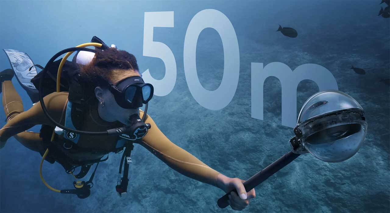 Étui étanche Insta360 X5 - Plongée 360° invisible jusqu'à 50m