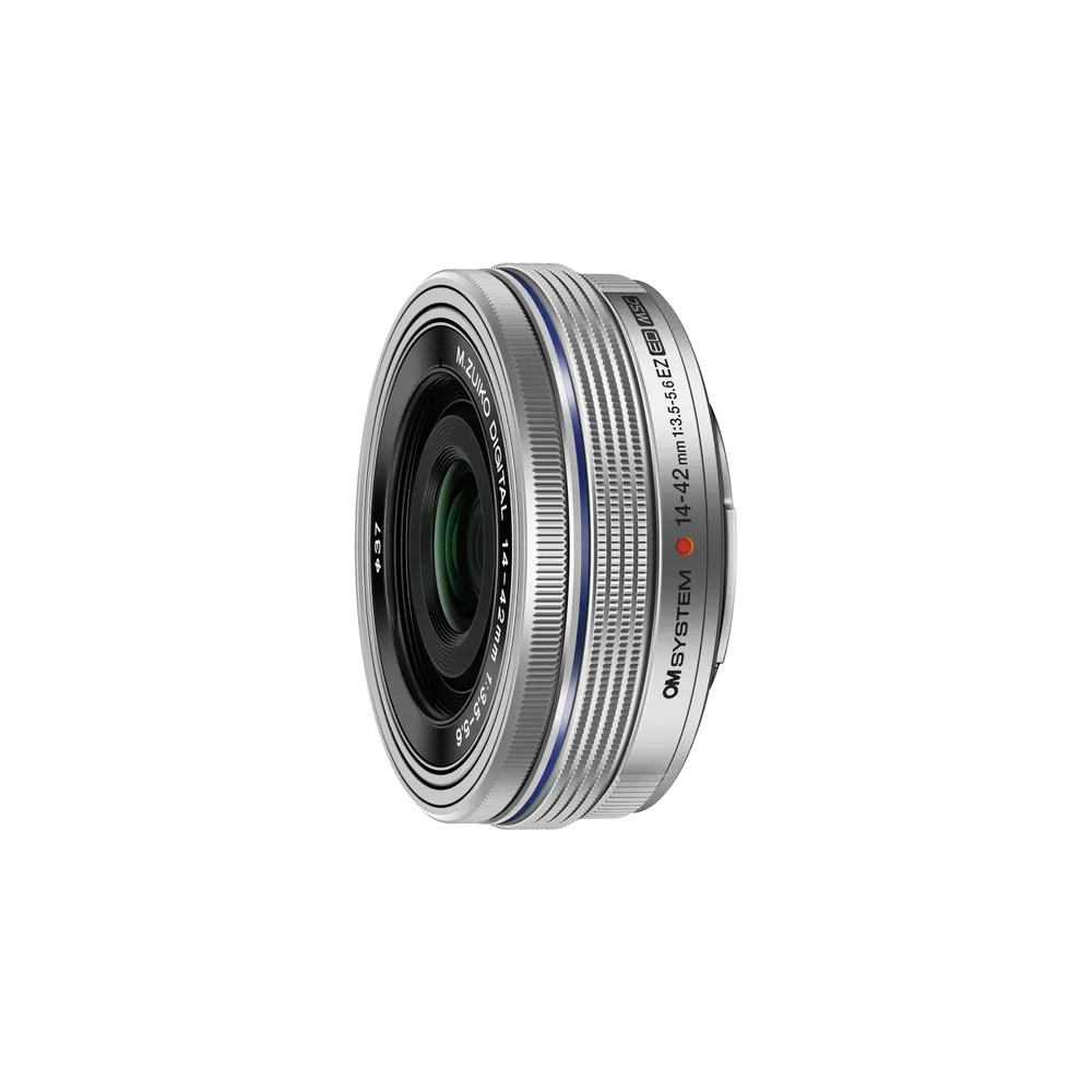 Objectif OM SYSTEM 14-42mm f/3.5-5.6 EZ Motorisé Argent - Zoom Pancake