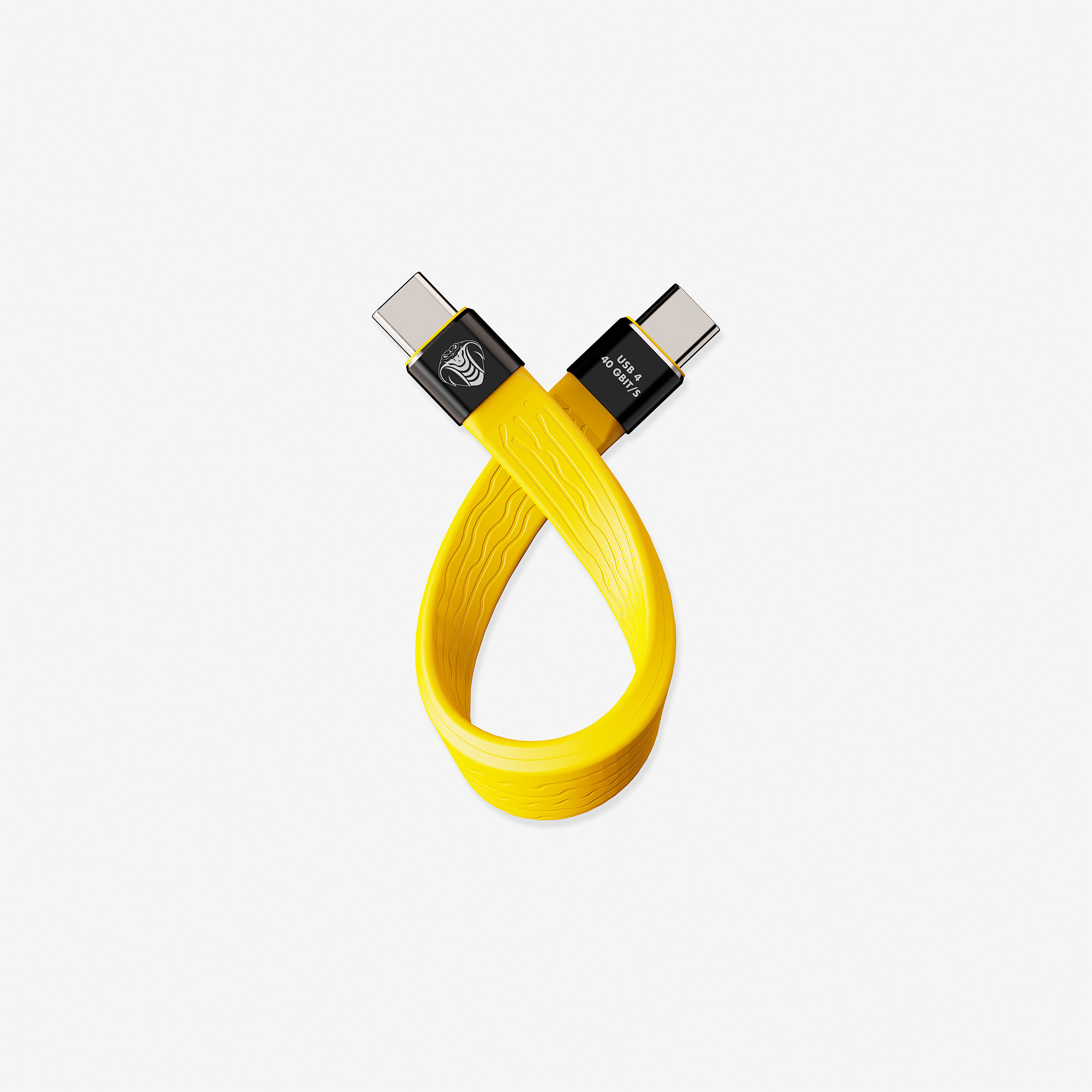 Câble USB4 Cobra Union 0,14m Jaune - 40Gbit/s, 8K 120Hz, Charge 100W
