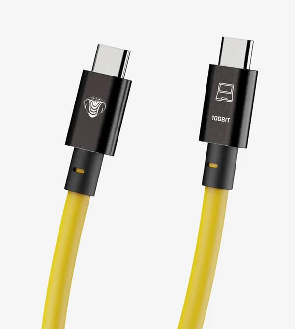 Câble USB-C 10m Cobra Union 10Gbits - Cordon droit jaune professionnel