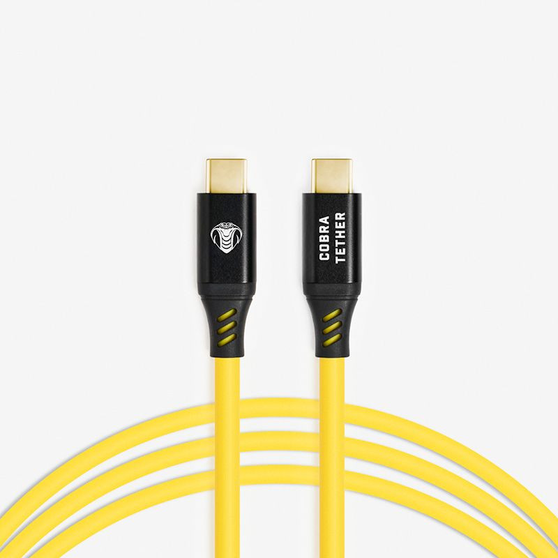 COBRA UNION CORDON DROIT USB-C / USB-C 10M 5GBITS JAUNE