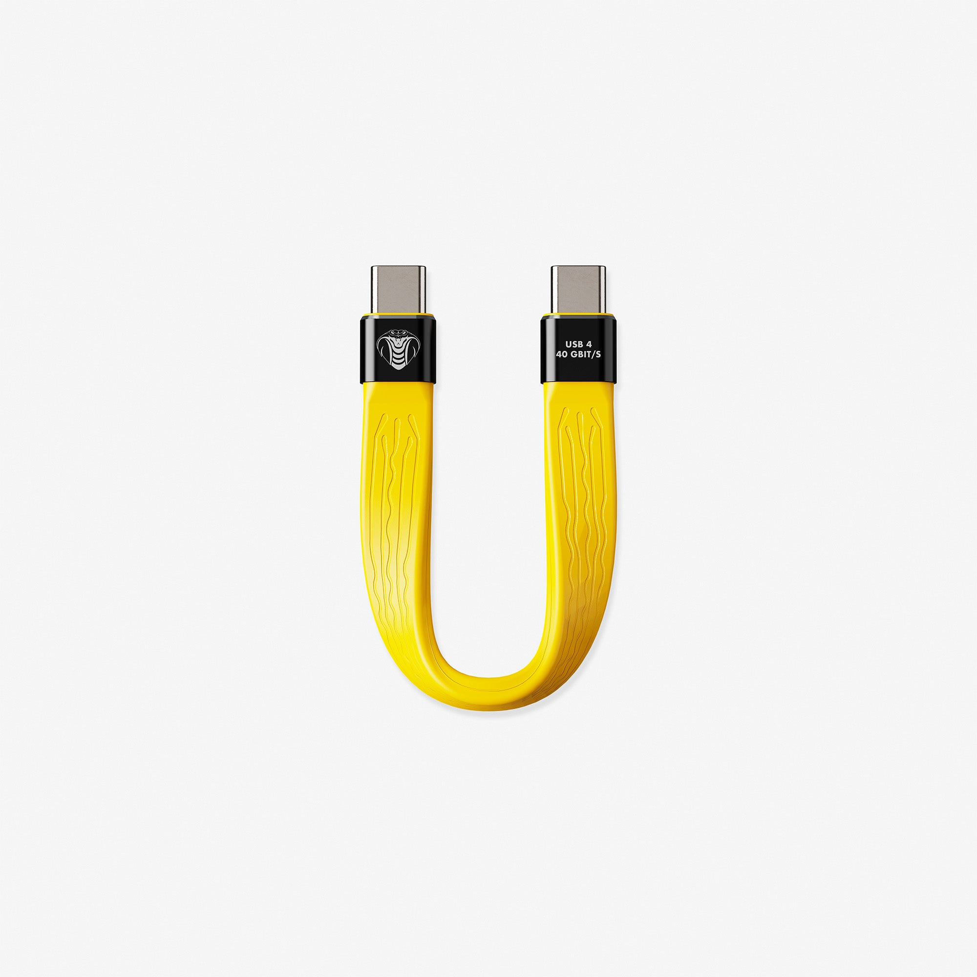 COBRA UNION CORDON COUDE USB-C / USB-C 90° 10M 5GBITS JAUNE