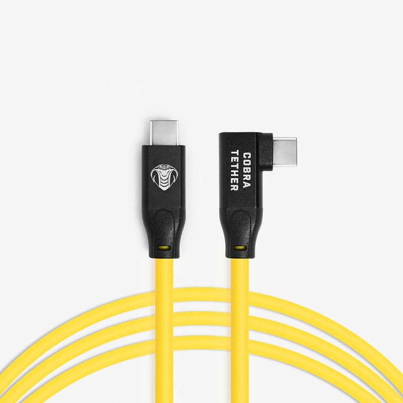 Câble USB-C coudé 5m 10Gbit/s jaune - COBRA UNION - Camara.net
