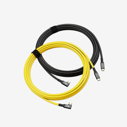 COBRA UNION CORDON COUDE USB-C / USB-C 90° 5M 10GBITS JAUNE