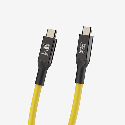 Câble USB-C/USB-C Cobra Union 5m Jaune - 10Gbit/s, Power Delivery 100W