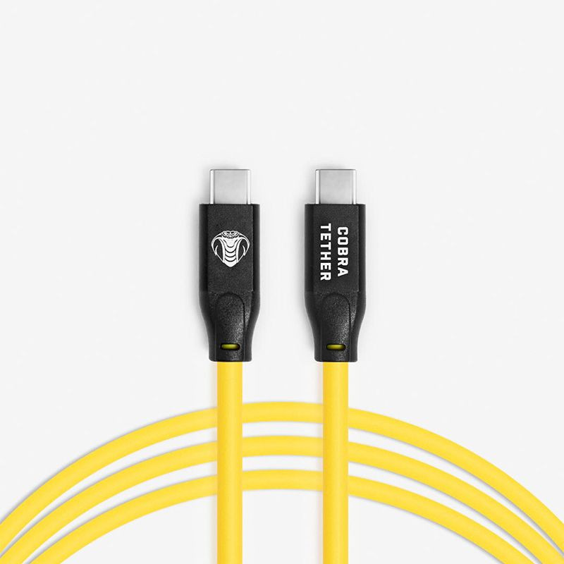COBRA UNION CORDON DROIT USB-C / USB-C 5M 10GBITS JAUNE