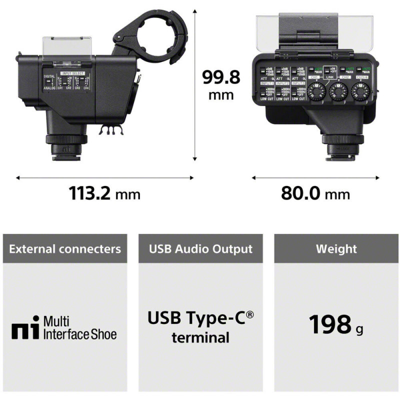 Sony XLR-A4 | Adaptateur Audio Numérique 32 bits flottant