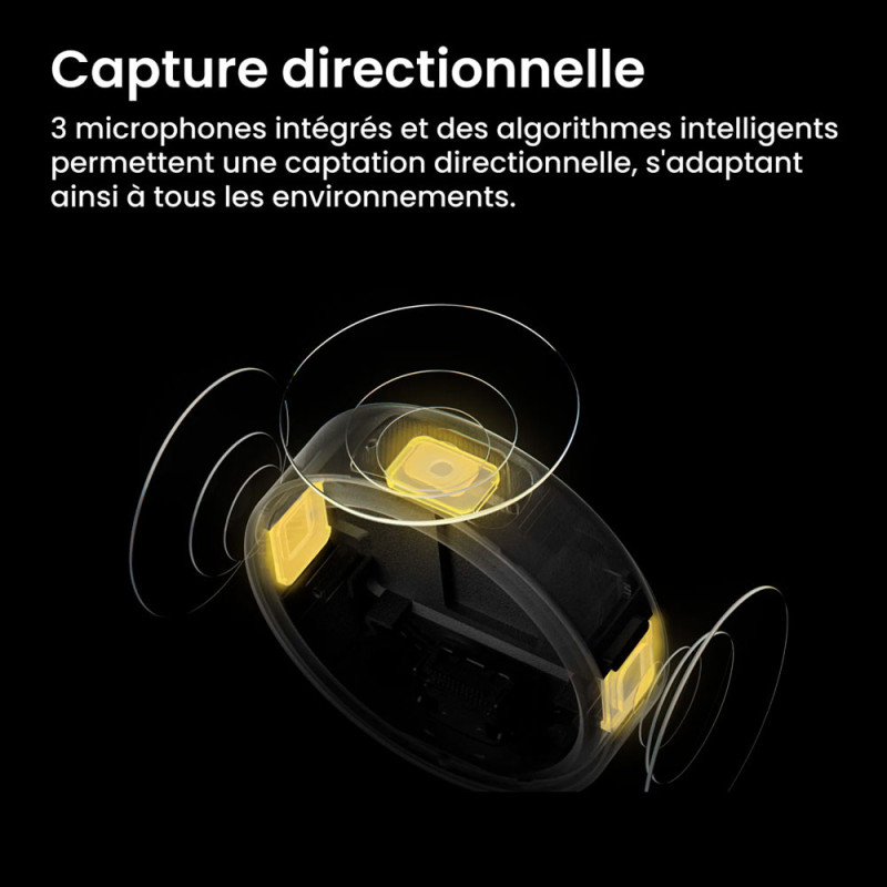 Insta360 Mic Pro (2x transmetteurs + 1x récepteur) – Micro Sans Fil Pro 32-bit Float