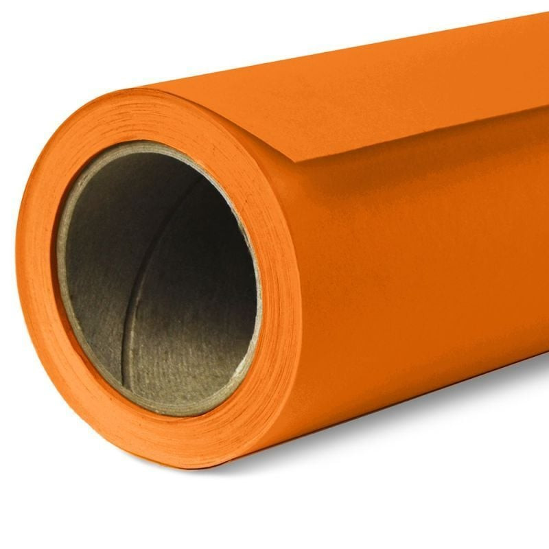 Papier de fond sans couture Savage Widetone en orange, enroulé sur un noyau, fond professionnel pour