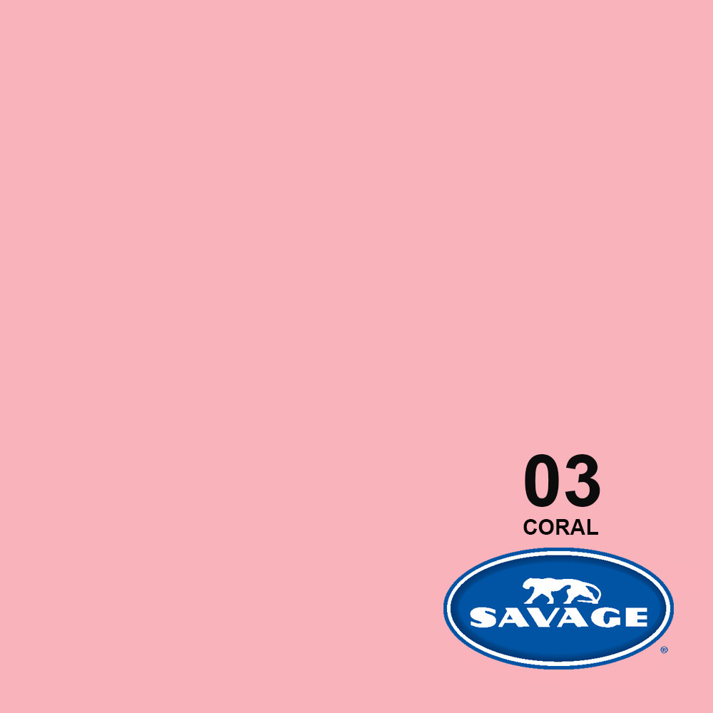 Papier Studio Savage Corail 1.36x11m - Fond Uni Professionnel