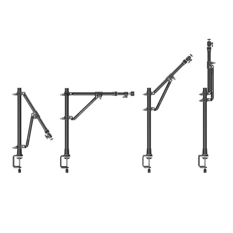 Support de photographie aérienne de bureau SmallRig 4304 avec bras télescopique, porte-téléphone et 