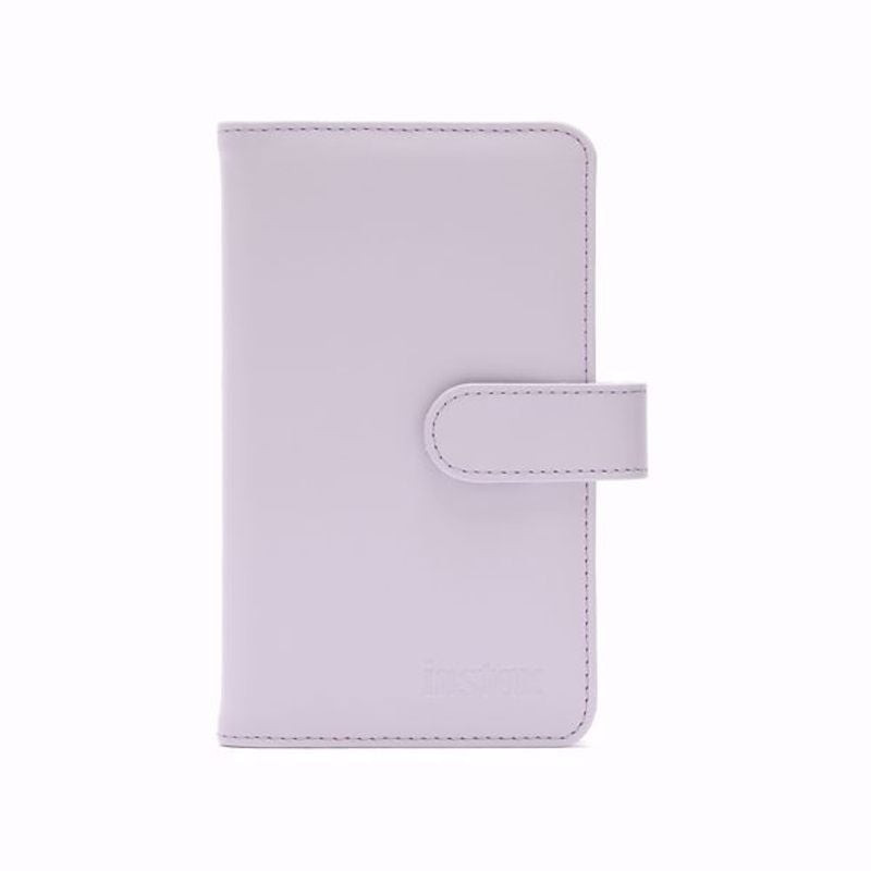 Album photo rembourré Fujifilm 516357 lilas violet pour Instax Mini, vue de la couverture.