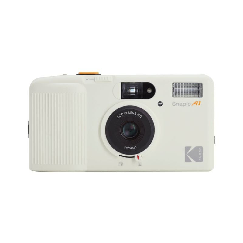 Packshot du KODAK SNAPIC A1 IVORY WHITE, appareil photo argentique compact au design élégant