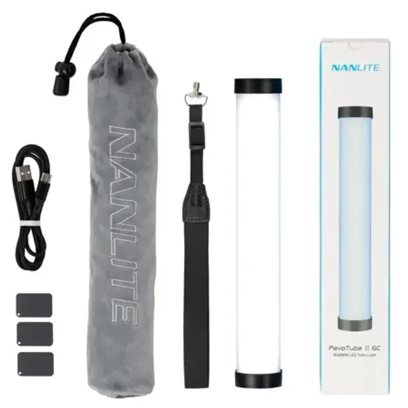 Packshot du Nanlite PavoTube II 6C LED Tube Light, un tube LED compact et portable pour éclairage cr