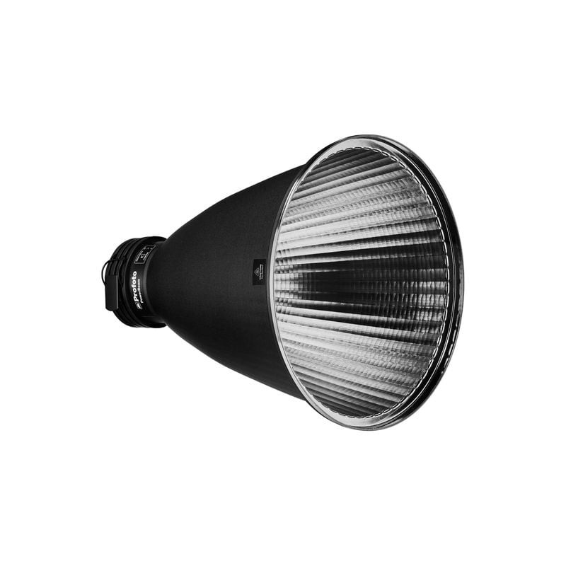 Vue latérale du réflecteur Profoto PowerBeam 1392526 montrant sa forme conique et sa construction en