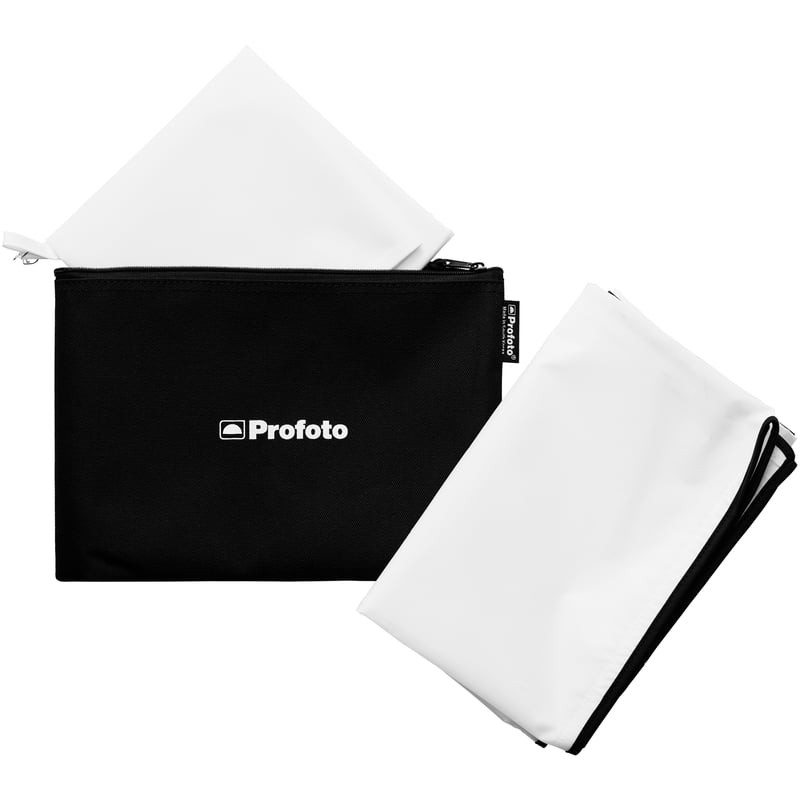Packshot du kit diffuseur Octa 5' Profoto 1392523 avec diffuseurs intérieur et avant et pochette sou